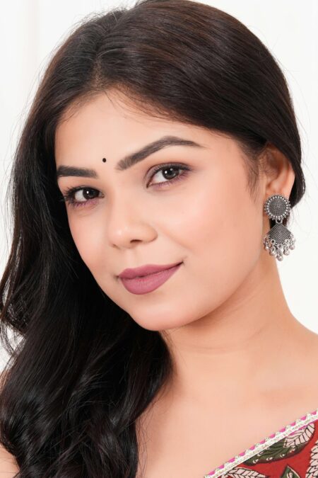 Women's Dot Design Earrings, Indian Hoops, Mandala Hoops Chakra -  Drop Dangles Earrings