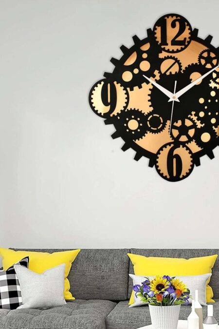 Wooden Silent Non-Ticking Wall Clock for Home Stylish Latest Designer Wall Clock for Home Living Room Bedroom Office Hall