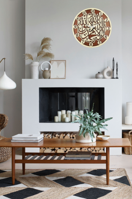 Wooden Silent Non-Ticking Wall Clock for Home Stylish Latest Designer Wall Clock for Home Living Room Bedroom Office Hall